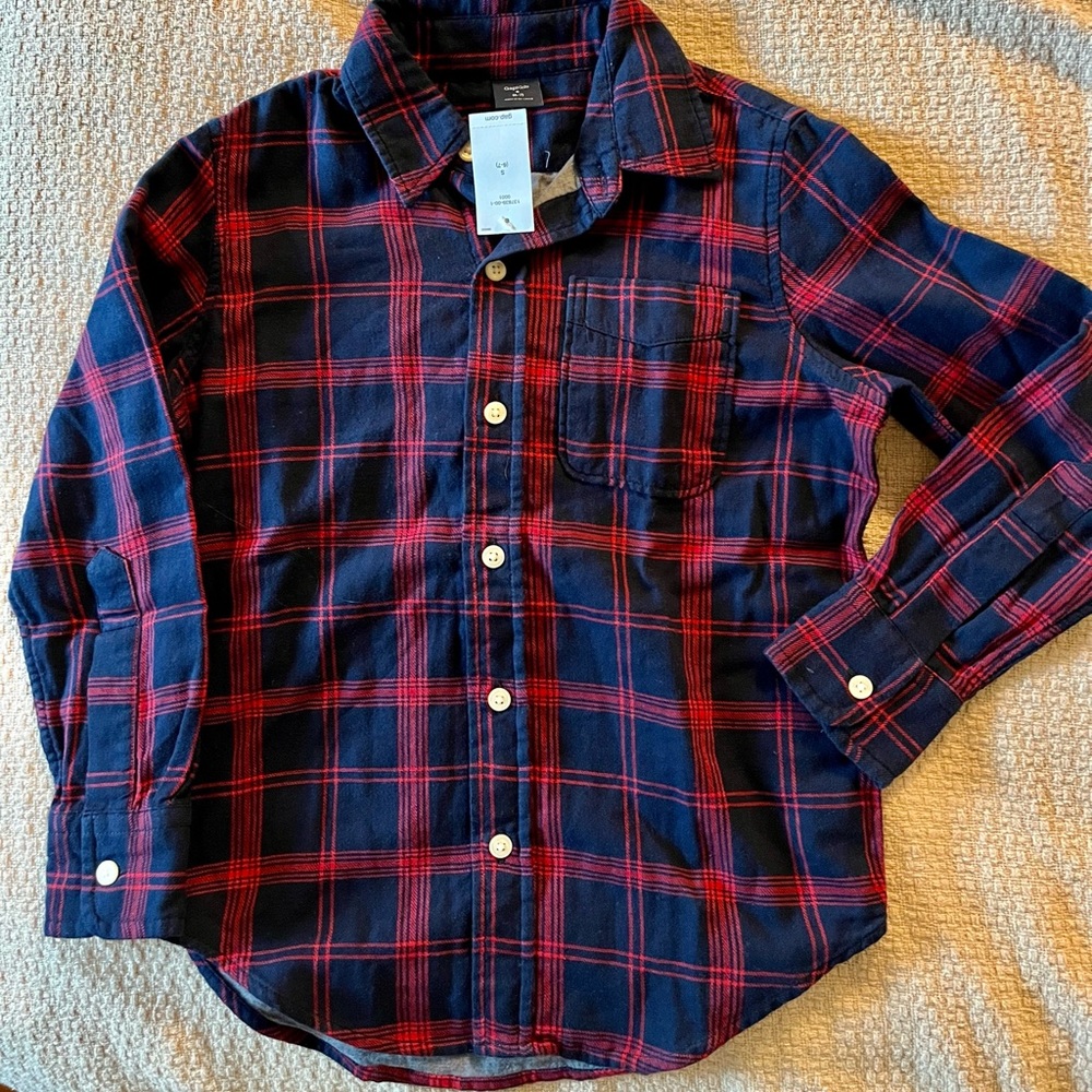 Boys flannel long-sleeve shirt